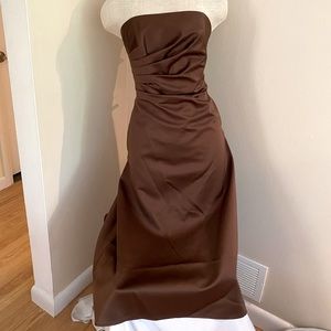 Brown Satin Gown